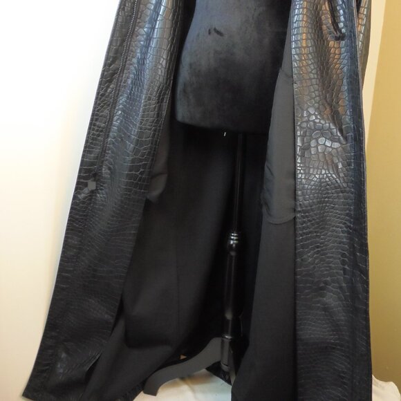 Mycra Pac Life Crocodile Pattern Full Length 2X woman's Coat MobWife WhimsyGoth - Picture 11 of 16